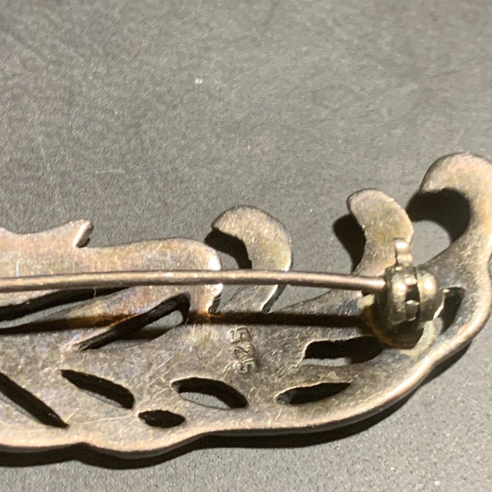 925 Silver Marcasite Brooch - Picture 5 of 5